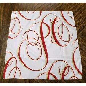 Vintage Avon Scarf Made Italy 100% Polyester 29" Square Deep Red Gold White NEW